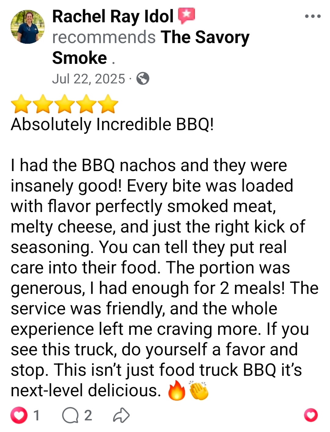 Customer review screenshot